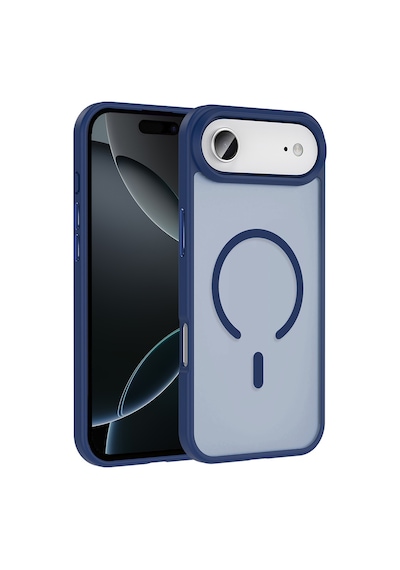 Apple Uyumlu iPhone 17 Air Kılıf M-safe Şarj Özellikli Mat Arka Yüzey Zore Sio Kapak Lacivert