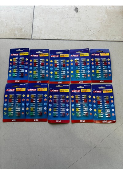 10 Paket Mini Yassı Bıçak Çatal Sigorta 100 Adet