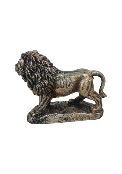 Lüks Polyester Aslan Heykeli 14 Cm Dekoratif Biblo Ev Ofis Vitrin Yeni Yıl Hediyesi