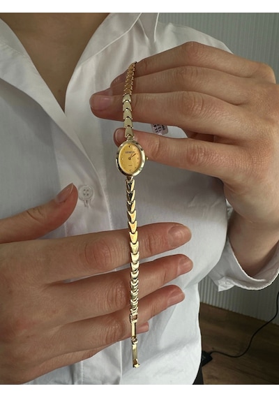 Arpaş 14 Ayar Altın Eklentili Saatli Bileklik 945 Gold Sarı Altın