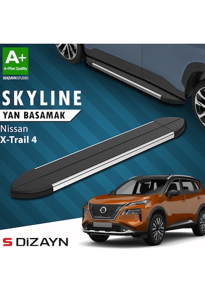 S-dizayn Nissan X-trail T33 Skyline Krom Yan Basamak 183 Cm 2022 Üzeri A+ Kalite