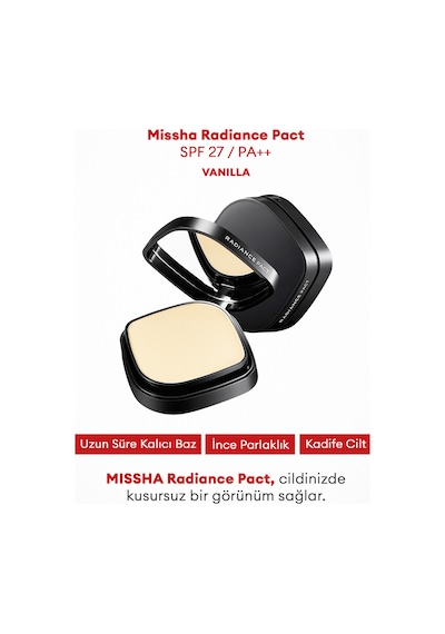 Missha Parlak ve Pürüzsüz Görünüm Veren Kompakt Pudra Radiance Pact SPF27 14 Vanilla