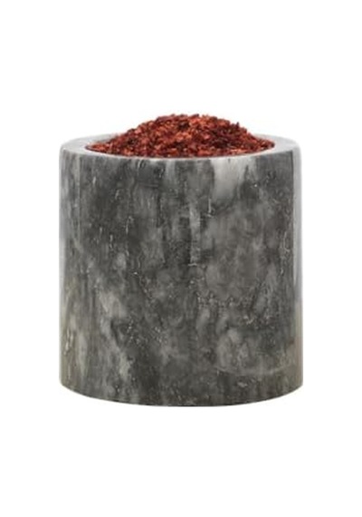 Roza Mermer Baharatlık 8x8 Cm Mermer Tuzluk Masaüstü Baharatlık Siyah Genel