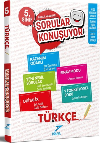 5.sınıf Pruva Türkçe Soru Bankası Hediyeli