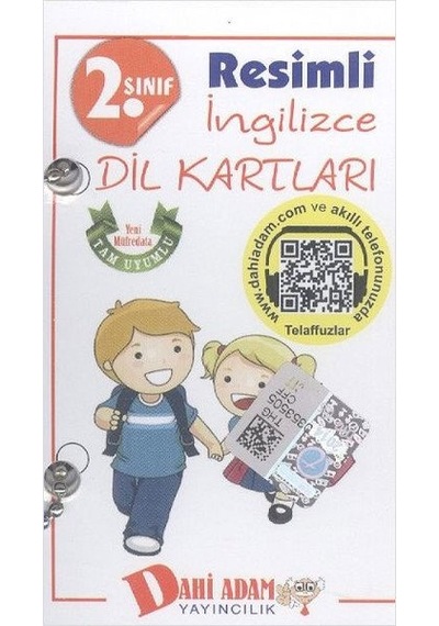 Dahi Adam 2. Sınıf Resimli İngilizce Dil Kartları - Komisyon - Dahi Adam Yayıncılık