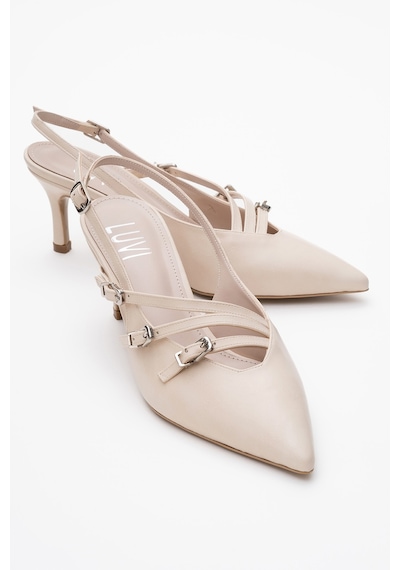 Luvishoes Luvi Shoes Magra Bej Cilt Sivri Burun Arkası Açık İnce Topuklu Kadın Ayakkabı BEJ CILT Bej Luvishoes Luvi Shoes Magra Bej Cilt Sivri Burun Arkası Açık İnce Topuklu Kadın Ayakkabı BEJ CILT Bej