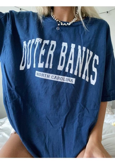 Noıssey Lacivert Baskılı Oversize Kadın