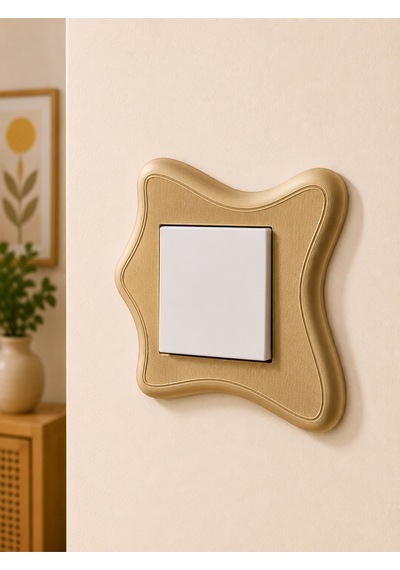 Modern Dekoratif Anahtar Çerçevesi Dalgalı Işık Düğmesi Süsü Minimal Ev Dekoru 35928135