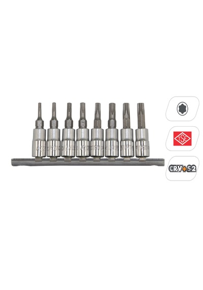 Ht- Rico 1/4 E Lokma Takımı Allen Torx Bits Seti 22 Parça