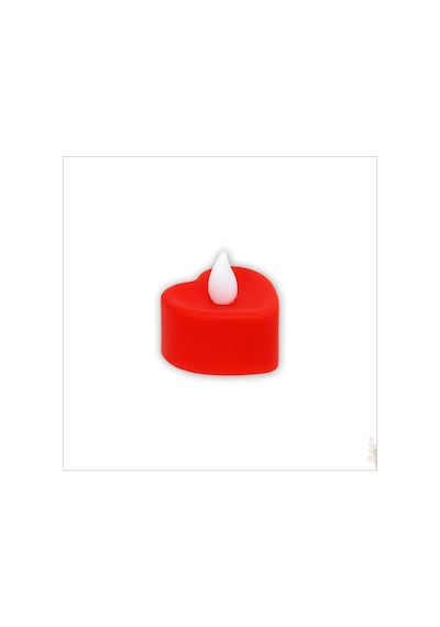 Led Işıklı Pilli Tealight Kalp Mum. 4 Cm X 2 Cm - Kırmızı Işık