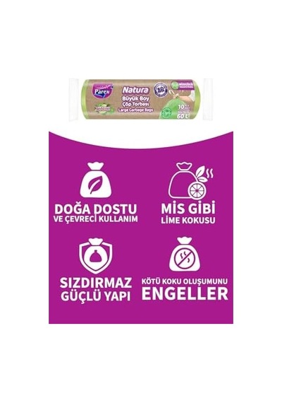 Büzgülü Çöp Torbası Büyük Boy 10 Lu