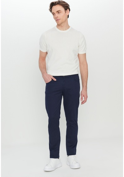 Ac&Co / Altınyıldız Classics Erkek Lacı Pamuklu Slim Fit Dar Kesim 5 Cep Esnek Casual Pantolon