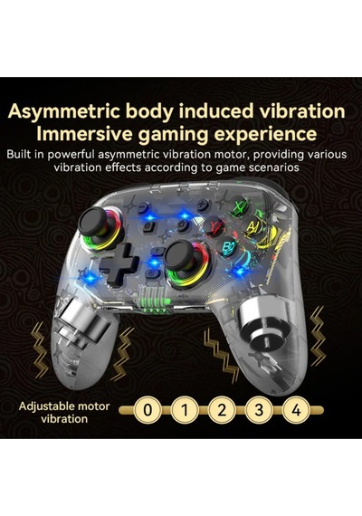 Rgb Kablosuz Şeffaf Gaming Ps4/ps3/pc/switch/Apple Uyumlu iOS Gaming Kol Wirelles Controller Saydam