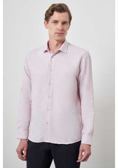 Morven Erkek Pembe Slim Fit İtalyan Yaka Gömlek 25mc004021150 Pembe Pembe