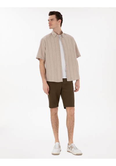 Pierre Cardin Erkek Haki Gömlek Kısa Kollu 50301763-vr027 Haki