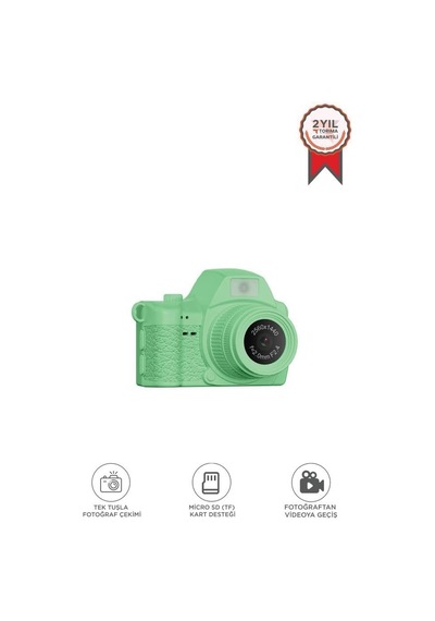 Torima Dijital Fotoğraf Makineleri Video Mini Kamera 2k Video 128gb Destekli Cmr42 Yeşil
