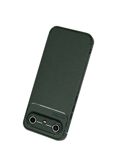 Uryport Tecno Spark Slim 5g Auto Focus Karbon Kapak - Koyu Yeşil
