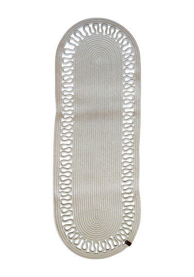 Nakkaş Home 6'lı Jüt Runner Ve Supla Seti 35x100 Cm Runner + 33x33 Cm Jüt Amerikan Servis Doğal Masa Dekorasyonu Beyaz
