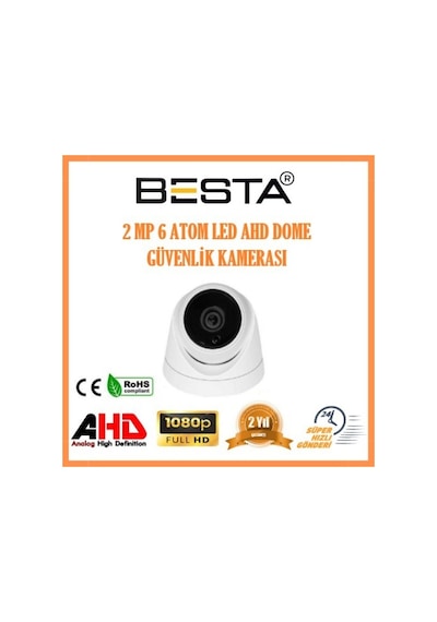 Kd-6329 2mp Ahd 1080p Atom Led Dome Güvenlik Kamerası