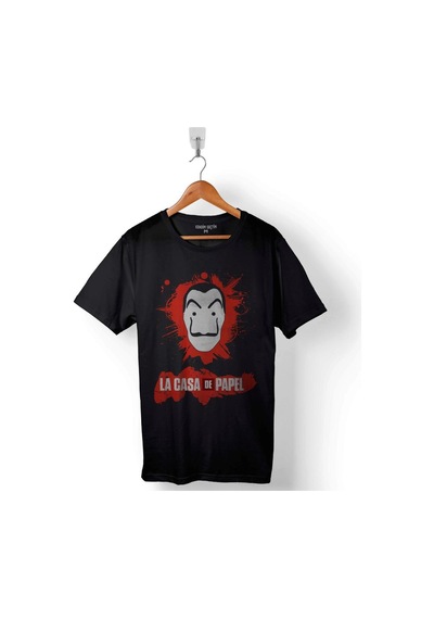 La Casa De Papel Lacasa Skull Baskılı Tişört Unisex T-shirt 001