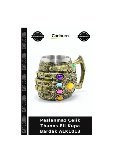 Özel Üretim Hediye Koleksiyon Fan Ürünü Mutfak Paslanmaz Çelik Thanos Eli Kupa Bardak Alk1013 Çok Renkli