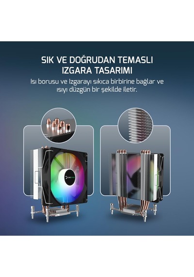 Glace Tc6 Argb Siyah 1x120mm Lga1851/am5 İşlemci Hava Soğutucu Diğer