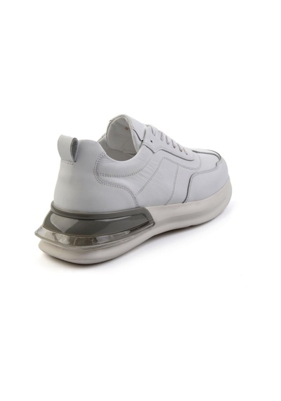 Bambi Beyaz Hakiki Deri Erkek Sneaker E01307266903 Beyaz