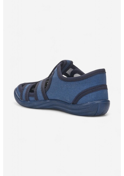 Günlük Unisex Çocuk Sandalet Esnek Kaymaz Taban Keten Cırtlı Yazlık Ev Okul Kreş Ayakkabı 143 Laci-mavi