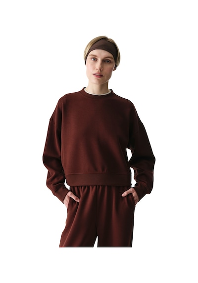 Penti Kahverengi Silky Feel Contrast Sweatshirt