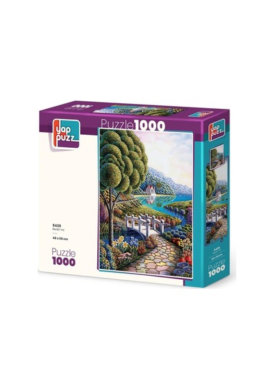 Renkli Yol Ve Botanik Bahçesi İkili Set - 1000 + 500 Parça İkili Puzzle Seti