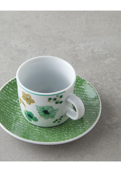 English Home Dewy Porselen 4 Parça 2 Kişilik Kahve Fincan Takımı 80 Ml Mavi-yeşil Mavi - Yeşil