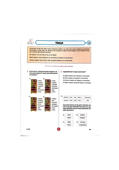 4.sınıf Deneme Sınavı - 2 Kitapcık