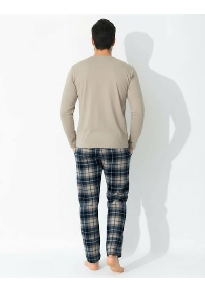 Boyraz Erkek Standart Kalıp Penye Düğme Yaka Uzun Kol Baharlık Pijama Takımı 0697 - 1 Adet Bej Boyraz Erkek Standart Kalıp Penye Düğme Yaka Uzun Kol Baharlık Pijama Takımı 0697 - 1 Adet Bej