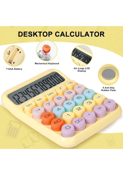 Mioji Mio CL12 12 Hane Mekanik Hesap Makinası Sarı