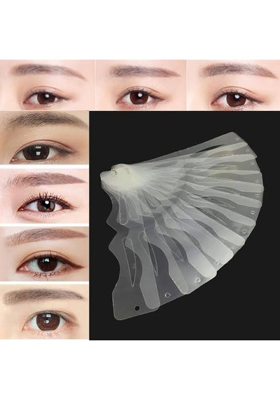 Microblading Kaş Şablonu 12 Farklı Çift Kaş Kalıcı Makyaj Şablon
