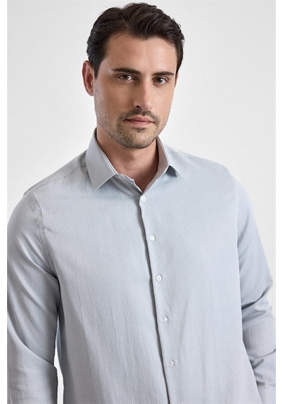 Süvari Gri Regular Klasik Yaka Casual Gömlek Sgm2025300001-s05