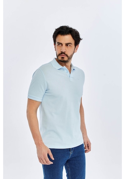 Süvari Slim Buz Mavisi Erkek Polo Yaka T-shirt Ts1014000474 Buz Mavi