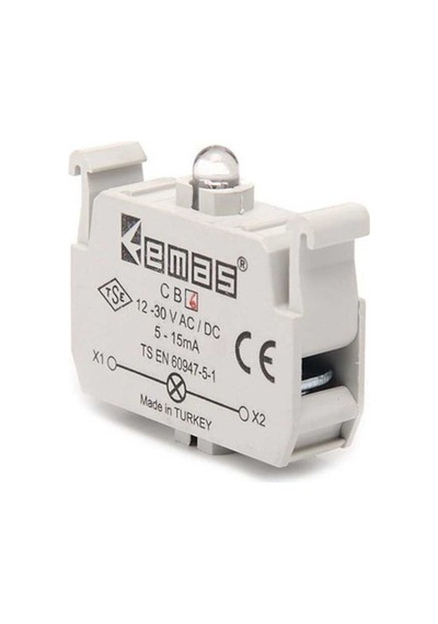 Emas Cb6 Yedek Led'li 12-30v Ac/dc Kırmızı Sinyal Blok