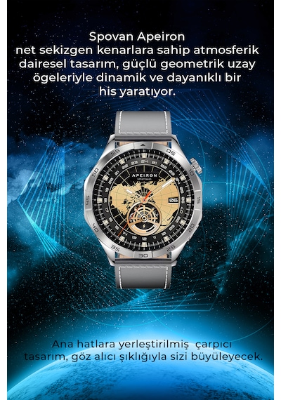 Spovan Apeiron Tansiyon Ölçer Akıllı Saat (Distribütör Garantili)