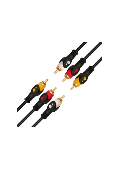 Ayt 3 Rca 3 Rca 20 Metre Kablo 2 Ucu Renkli Kablo Ses Görüntü Kablosu