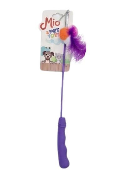 Ponpon Oltalı Kedi Oyuncağı Mor