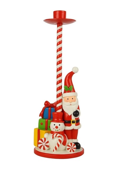 Beysüs Yılbaşı Dekoratif Noel Baba Mumluk Şamdan 27 Cm