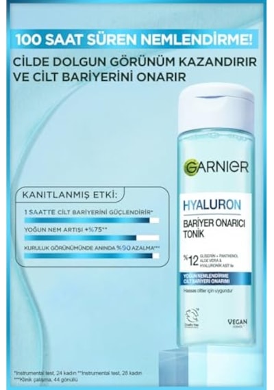 Hyaluron Bariyer Onarıcı Tonik 120ml Gliserin, Panthenol, Aloe Vera & Hyaluronik