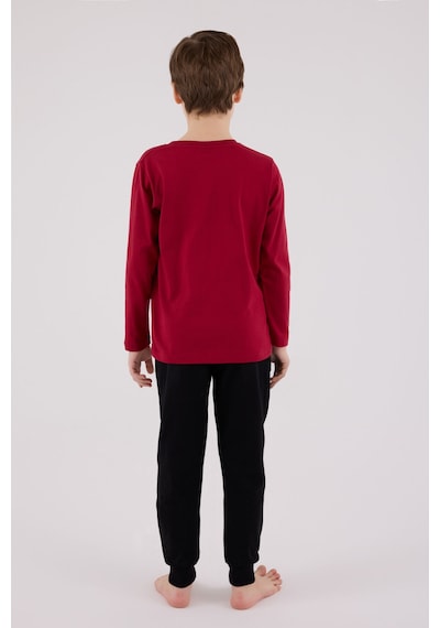 U.S. Polo Assn. U.s. Polo Assn Erkek Çocuk Bordo Pijama Takımı Us2203-c-v2
