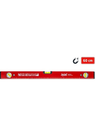 Rox 0349 Mıknatıslı Alüminyum Su Terazisi 60 Cm