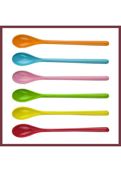 Storeşahin Nisa Plastik Lüx Kaşık Renkli 6 Lı Shn0720