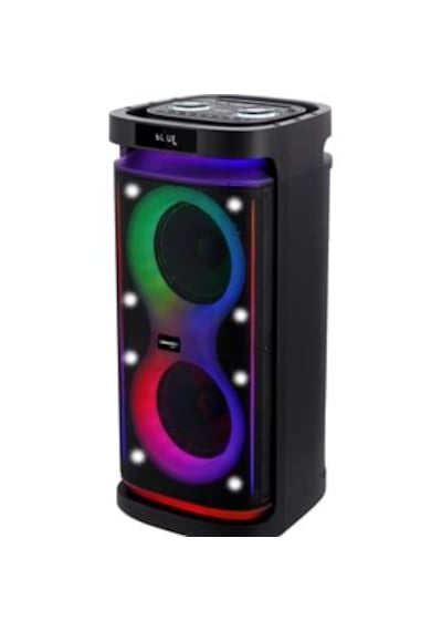 Ceremony Audio Cm-208 Taşınabilir Bluetooth Parti Hoparlör 2x8 Inç Woofer 400watt Tws Disco Lights