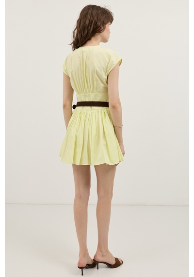 Antioch Mini Poplin Kadın Elbise Sarı
