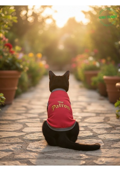 Kırmızı The Patron Yazılı Kedi Ve Köpek Kıyafeti Tişörtü Elbisesi Xsmall/xs/beden 0