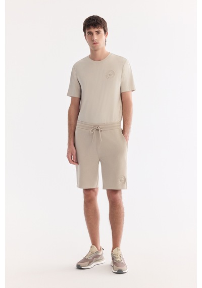 Avva Erkek Bej Beli Lastikli Bağcıklı Bi-stretch Soft Touch Regular Fit Şort A61y3609